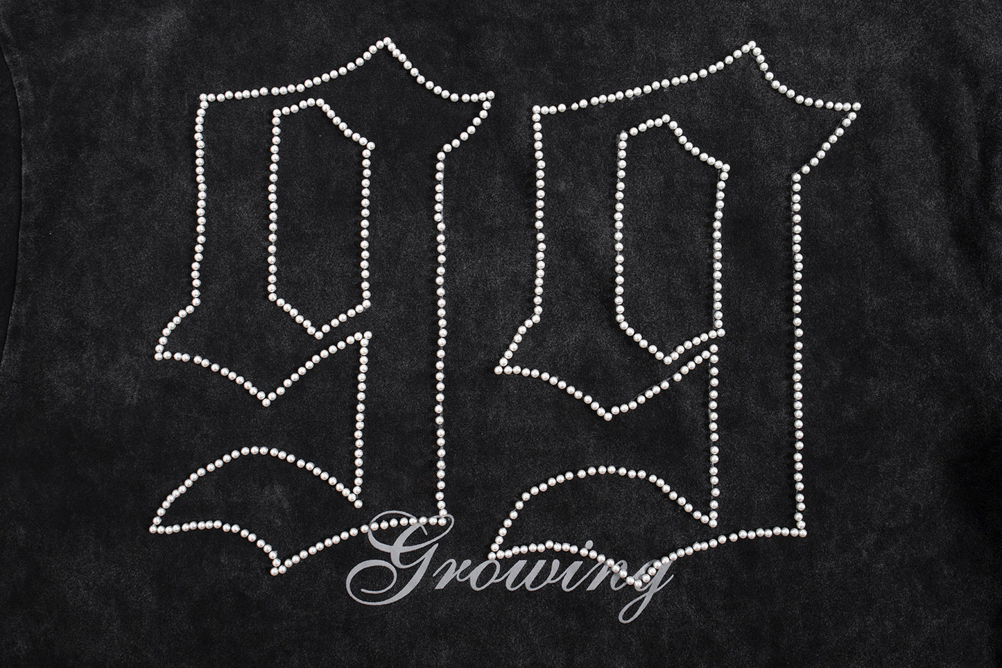 Gothic Letters Distressed Cotton T-shirt For Men