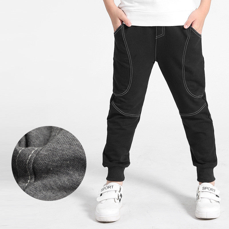 Fashion Cute Solid Color Childrens Cotton Casual Anti-Mosquito Pants Protective Charm