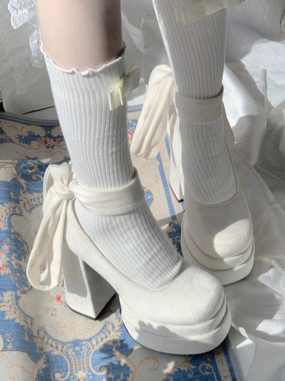 Women's Fashion Cross Lace-up Mary Jane High Heels