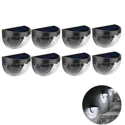 Solar Light Outdoor Waterproof Semicircular Fence Lamp Water Drop Effect Wall Lamp Garden Lamp Corridor Lamp Staircase Lamp