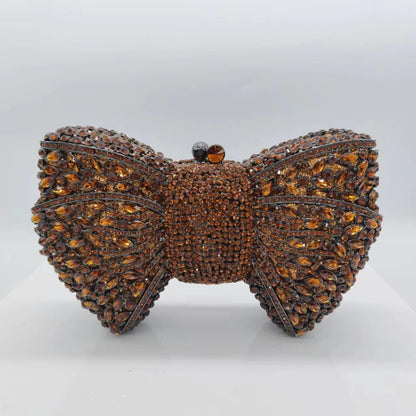 Bow Diamond Evening Bag Rhinestone Clutch