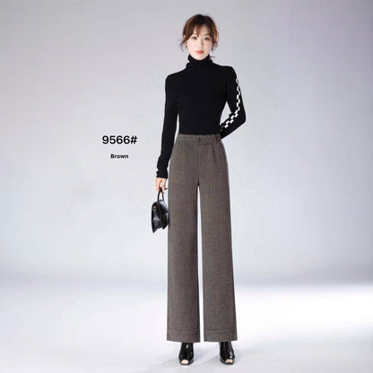 Fashionable All-matching High Waist Drooping Casual Straight Pants