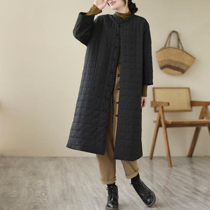 Women's Retro Chinese Knot Button Cotton Coat