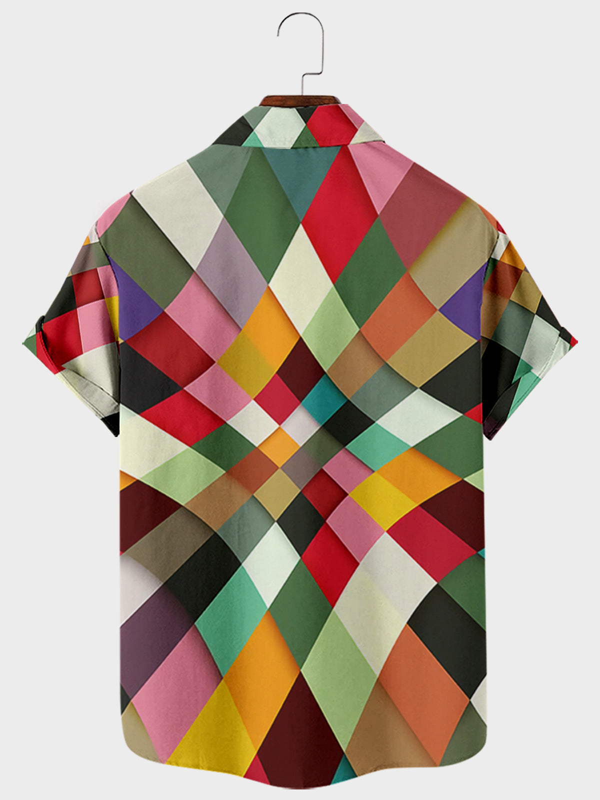 Modern Minimalist Striped Digital Print Mens Shirt