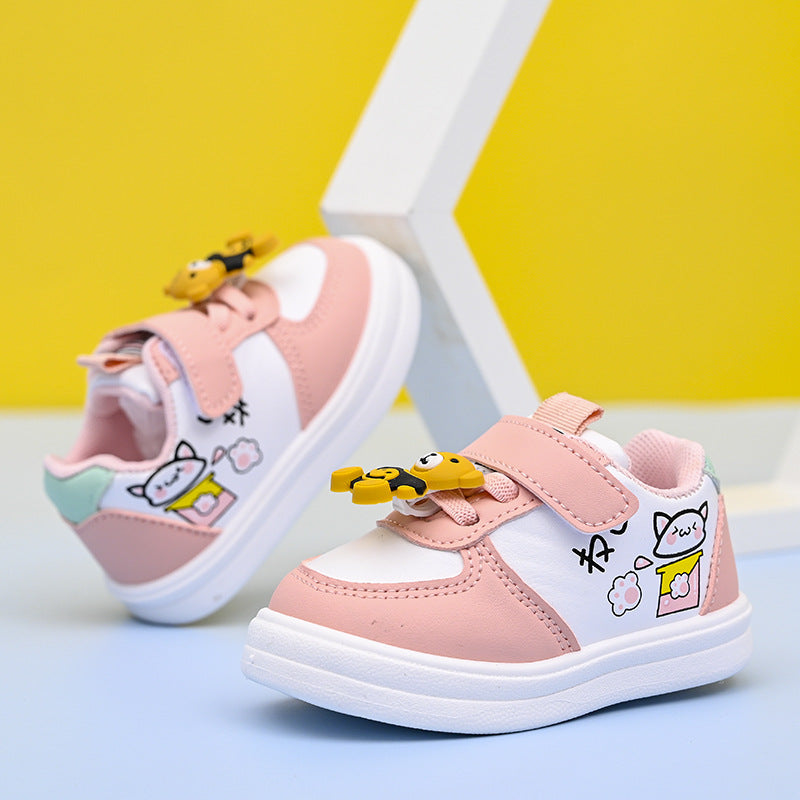 The Leather Surface: Children’s Leather-Surface Baby Toddler Sneakers