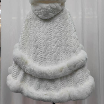 High-grade Solid Color Flannel Cloak