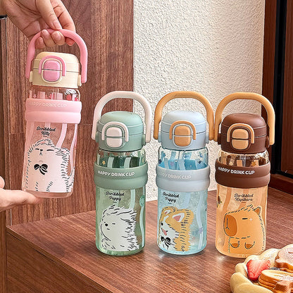 Summer Large Capacity High Temperature Resistant Plastic Double Drinking Water Bottle