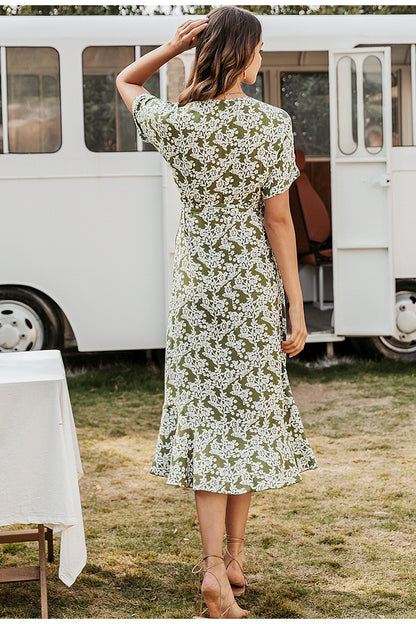 Floral short sleeve dress