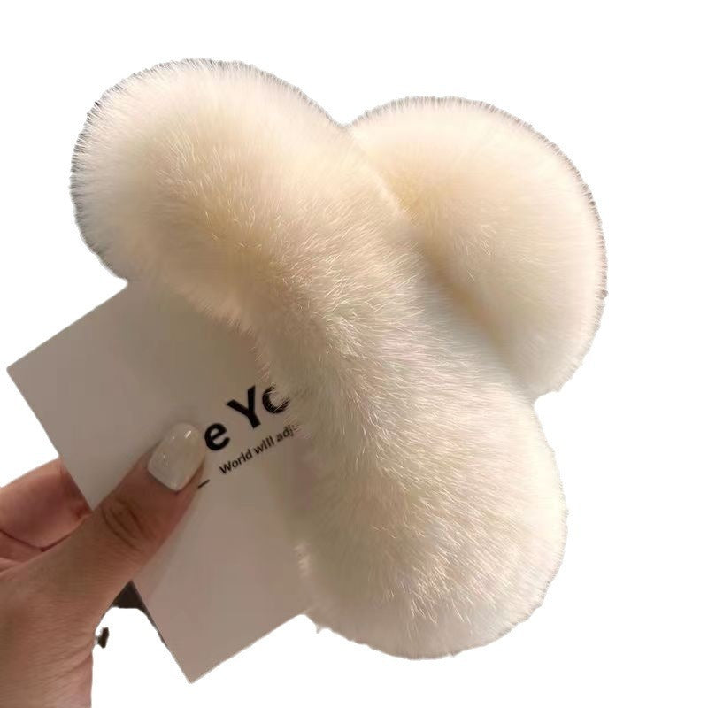 Real Rex Rabbit Hair New Cute Plush Headdress Hair Claw