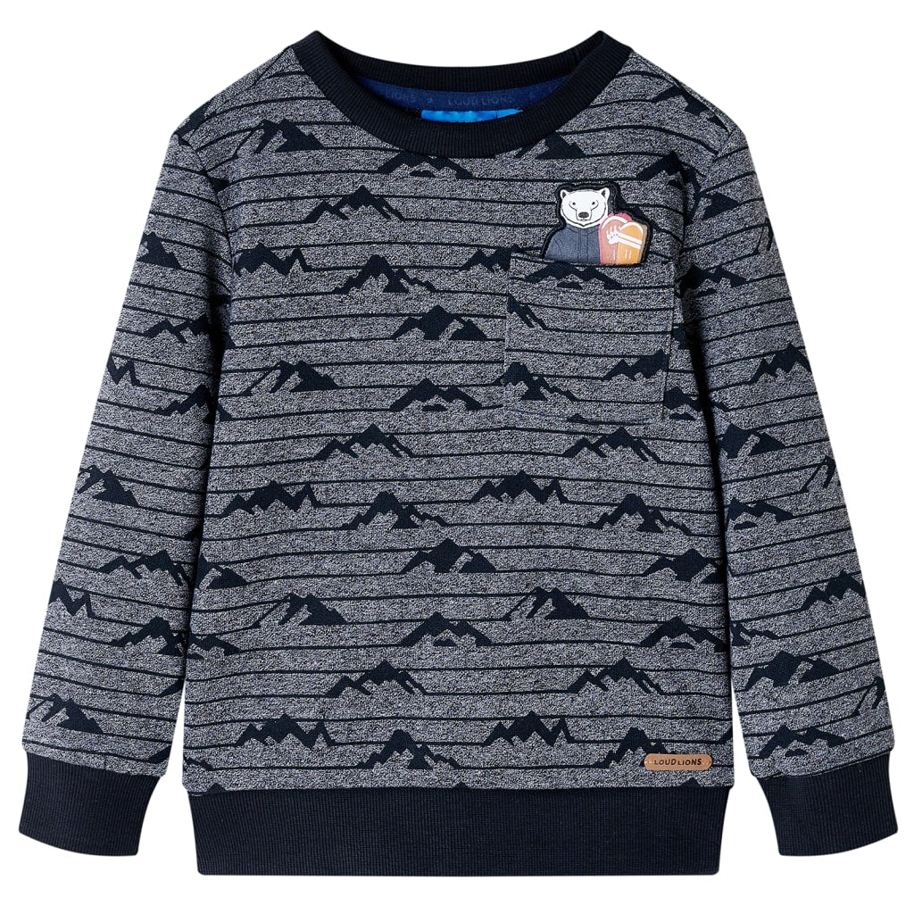 Children's sweatshirt navy blue melange 116