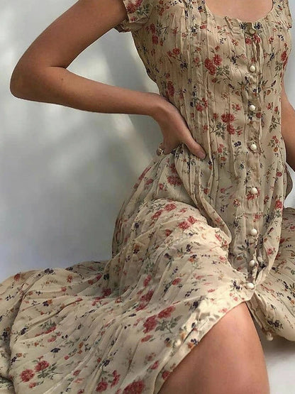 Floral short sleeve dress