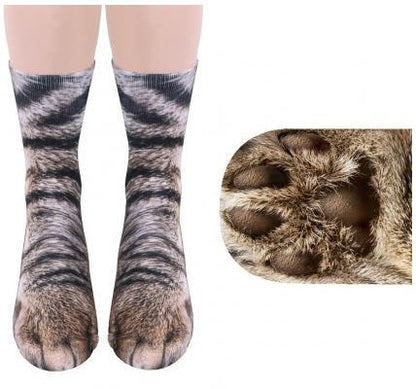 The Feline Paw: 3D Animal Paw Cute Long Socks