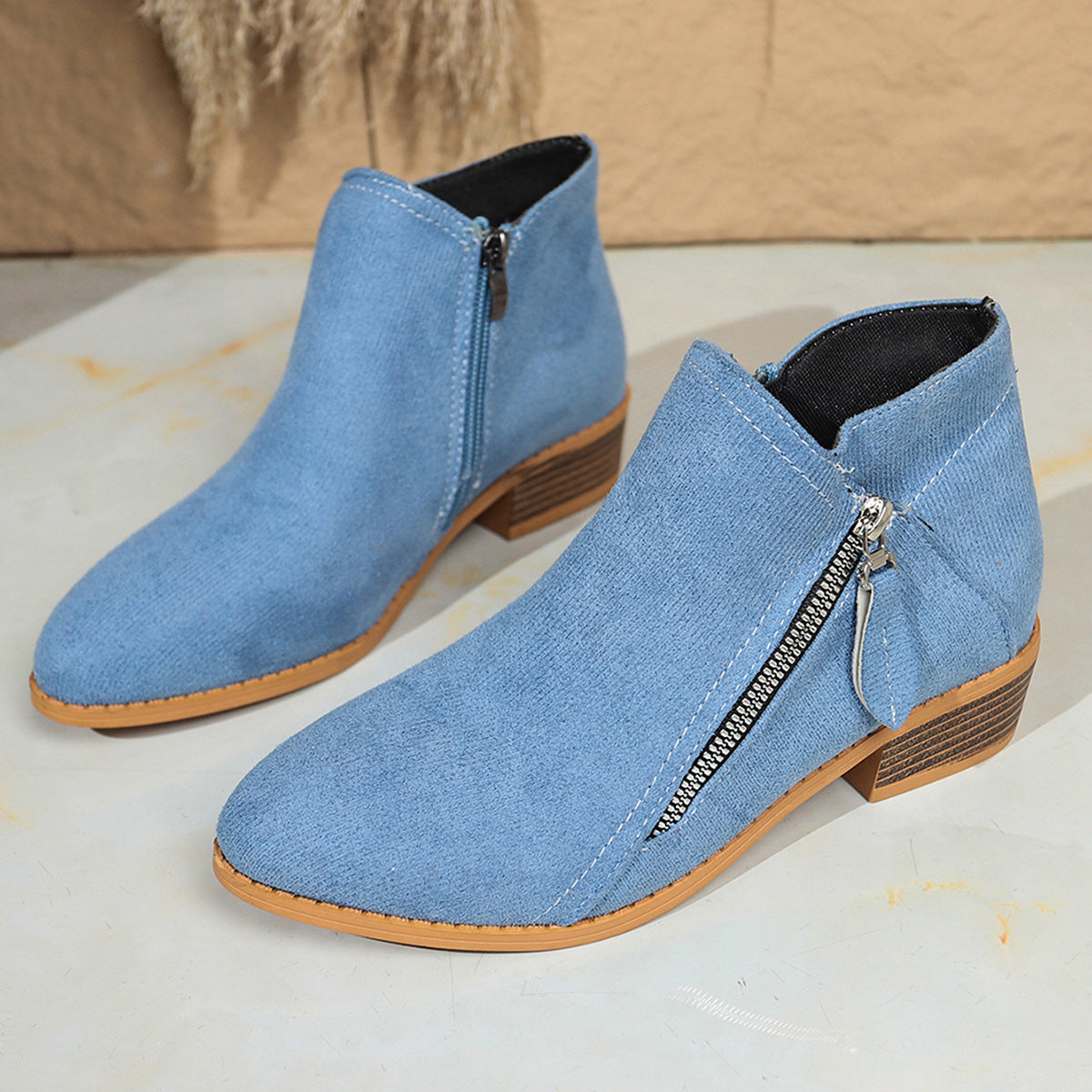 Suede European And American Style Women's Ankle Boots