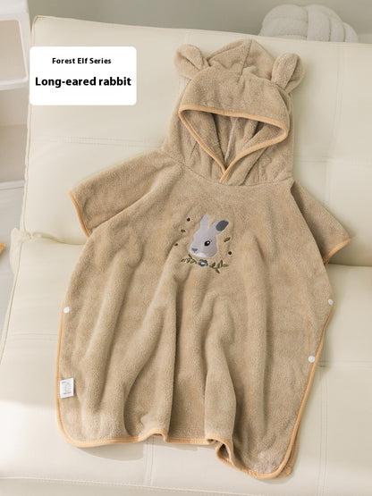 The Cartoon Cloak: Coral Fleece Wearable Bathrobe