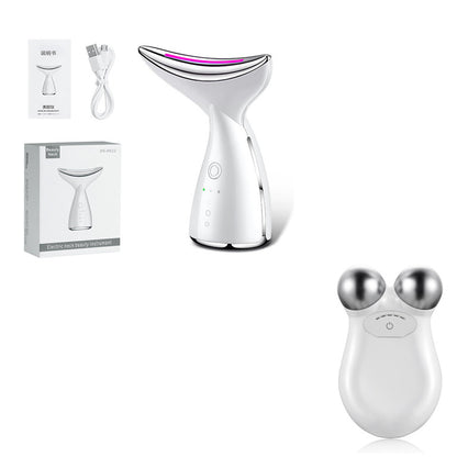 EMS Microcurrent Neck & Face Lifting Device | 3-Color LED Photon Therapy for Skin Tightening & Double Chin Reduction