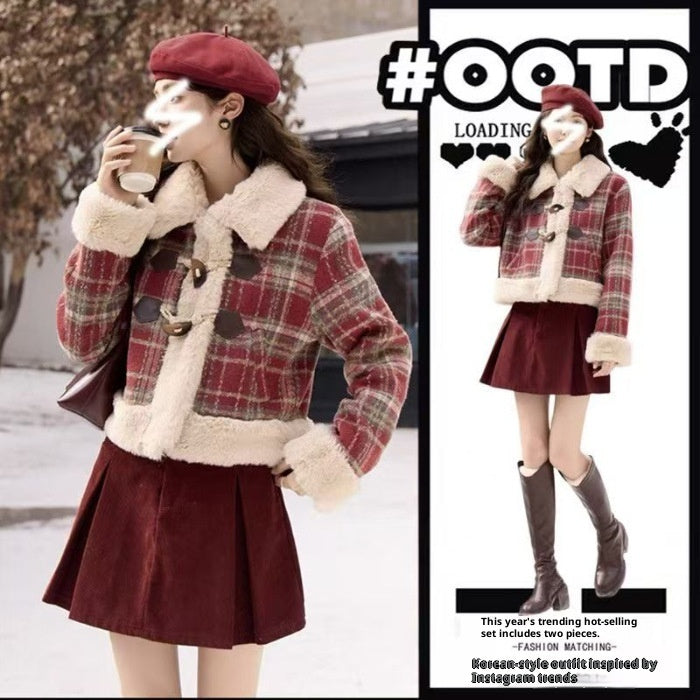 Women's Christmas French Coat All-matching