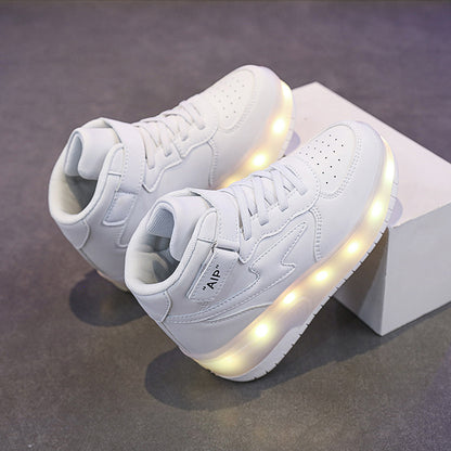 Youth Leather Ice Skates Double Wheeled Walking Shoes