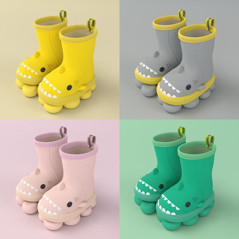 Shark Attack: Children’s Cartoon Waterproof Rain Boots