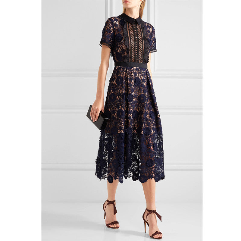 Short sleeve long dress