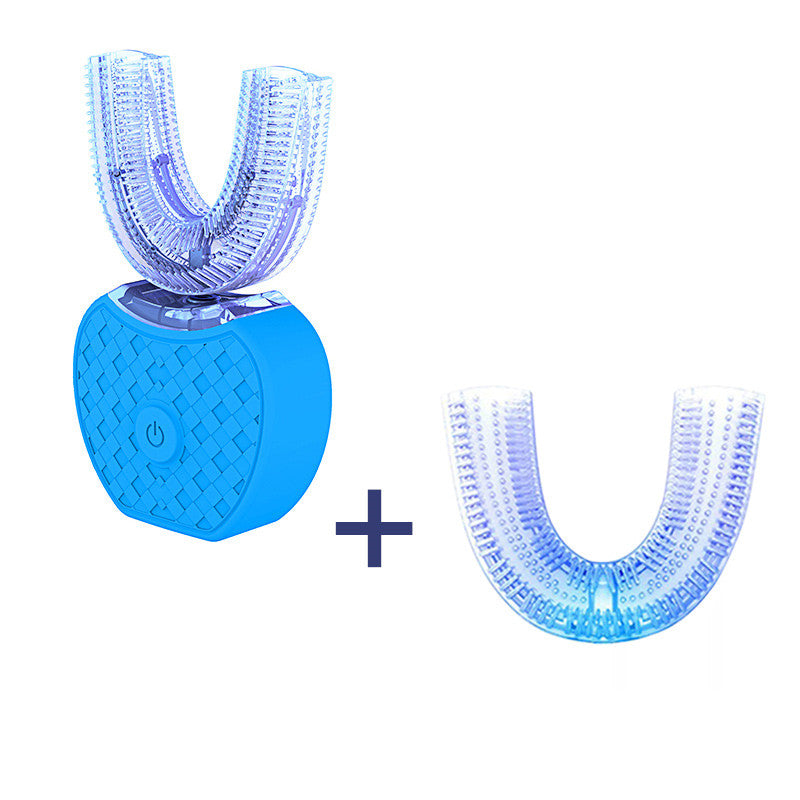 U-Shaped Electric Toothbrush | 360° Automatic Whitening Toothbrush with Blue Light & USB Charging