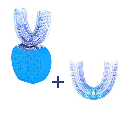 U-Shaped Electric Toothbrush | 360° Automatic Whitening Toothbrush with Blue Light & USB Charging