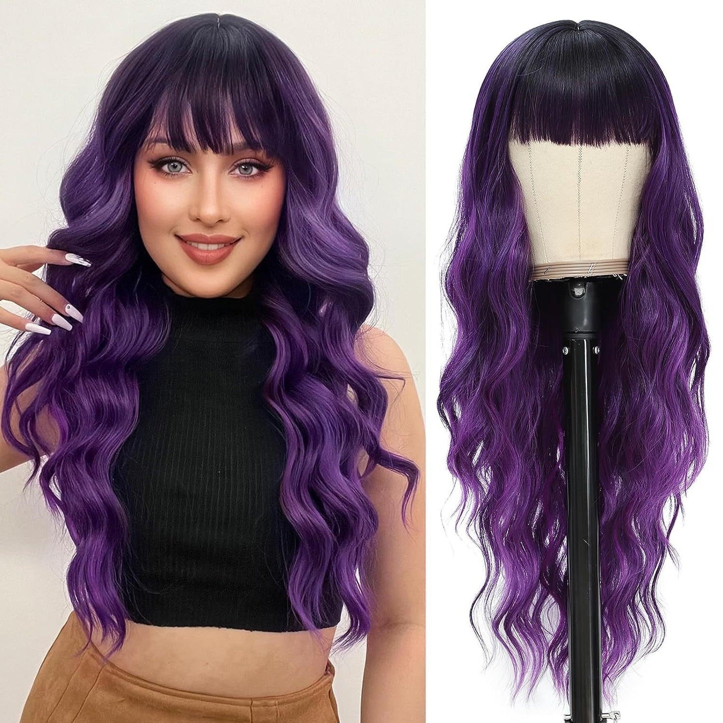 Fashion Air Bangs Long Curly Wig