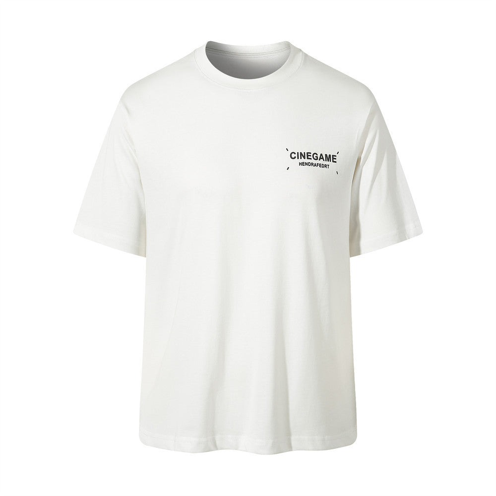 Fashion Letter Print Short-sleeve T-shirt Men