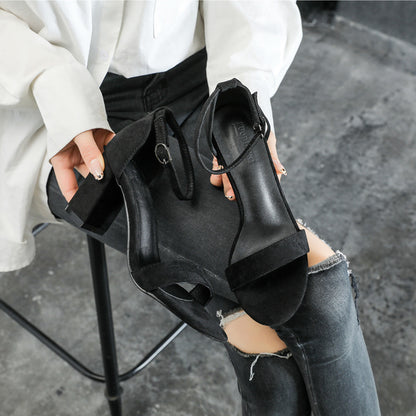 Chunky Heel Ankle-strap Plus Size Plus-sized Women's Shoes