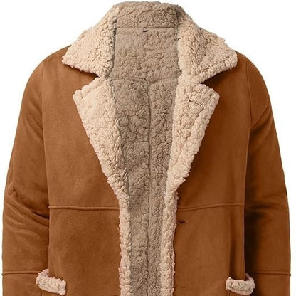 Fashion Mens Fur Integrated Fleece-Lined Padded Jacket Supreme Insulation