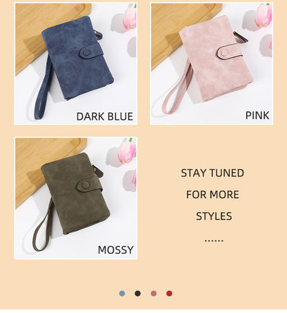 Short Korean Version PU Soft Leather Off Multi-slot Wallet And Coin Purse