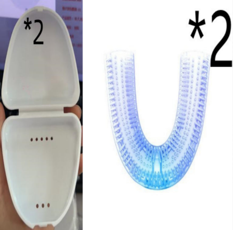 U-Shaped Electric Toothbrush | 360° Automatic Whitening Toothbrush with Blue Light & USB Charging