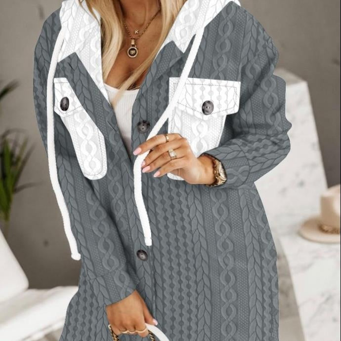 Fashion New Hooded Coat Women's Clothing
