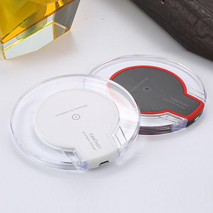 CrystalDock: Round Crystal Wireless Charging Dock with Receiver for Apple & Samsung
