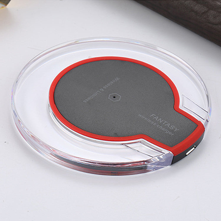 CrystalDock: Round Crystal Wireless Charging Dock with Receiver for Apple & Samsung