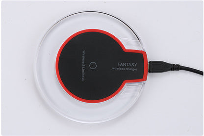 CrystalDock: Round Crystal Wireless Charging Dock with Receiver for Apple & Samsung