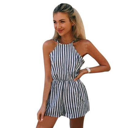 Sleeveless open-back jumpsuit