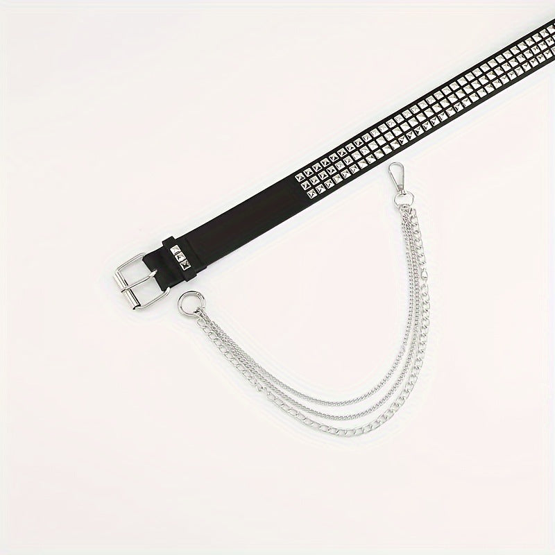 Women's Stylish Adjustable Rivet Lanyard Belt