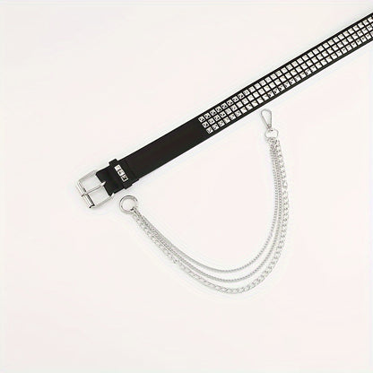 Women's Stylish Adjustable Rivet Lanyard Belt