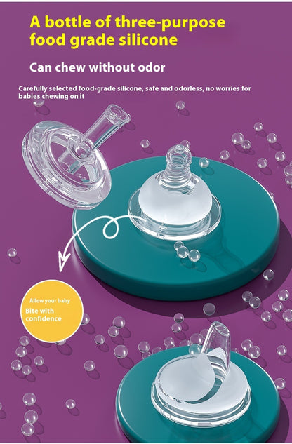 Wide Caliber: PP Straw Baby Water & Milk Feeding Bottle