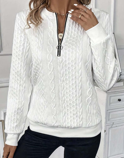 European And American Zipper Sweater Women's Coat Cardigan