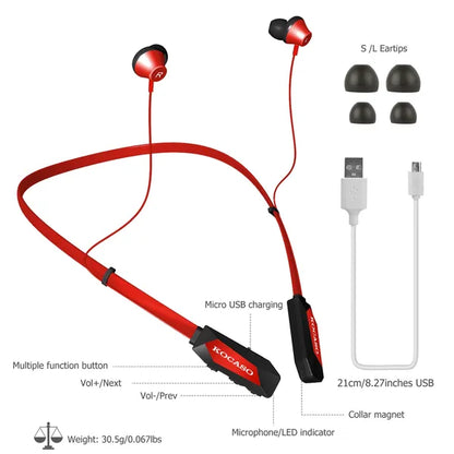 SweatNeck V4.2: Sweat-Proof Magnetic Neckband Stereo Sport Bluetooth Earphones