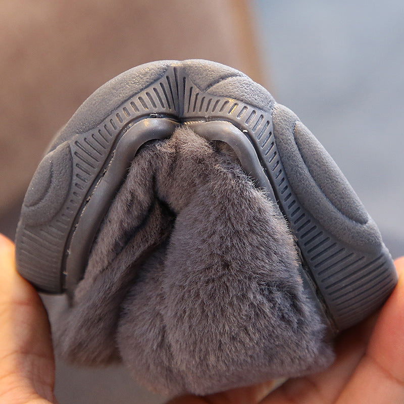 Boy's Wool Slippers Indoor Parent-child Cotton Shoes