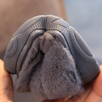 Boy's Wool Slippers Indoor Parent-child Cotton Shoes