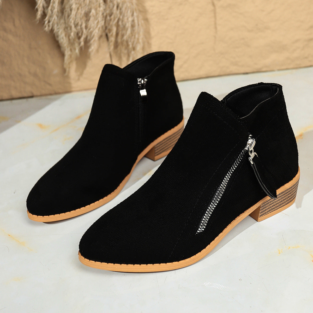 Suede European And American Style Women's Ankle Boots