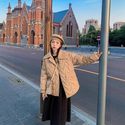 Women's Cotton-padded Lapel Winter Wool