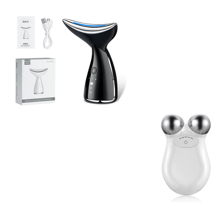 EMS Microcurrent Neck & Face Lifting Device | 3-Color LED Photon Therapy for Skin Tightening & Double Chin Reduction