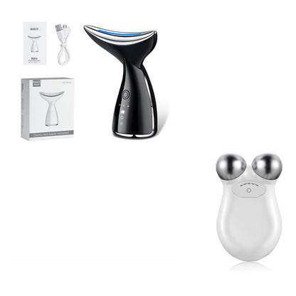 EMS Microcurrent Neck & Face Lifting Device | 3-Color LED Photon Therapy for Skin Tightening & Double Chin Reduction