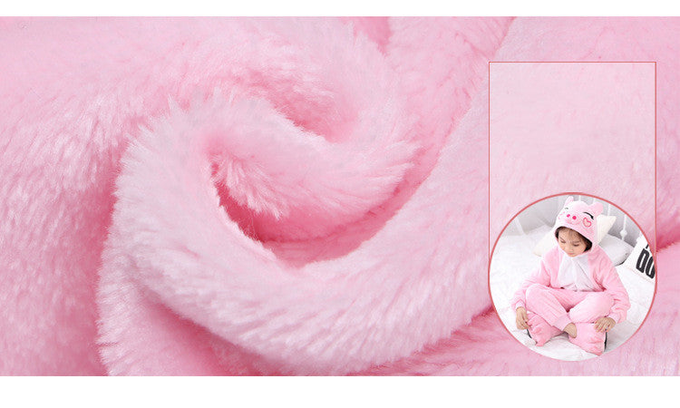 The Coral Cocoon: Cartoon Animal One-Piece Pajamas