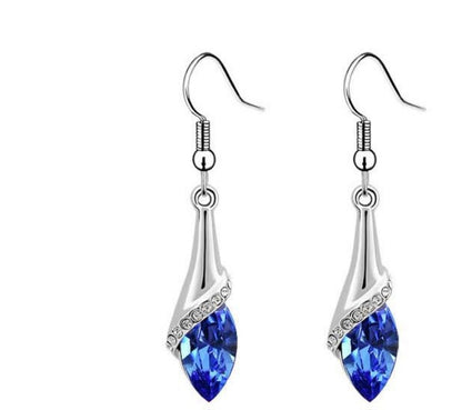 New Angel Elf Earrings Necklace Bracelet Three-piece Austria Crystal Alloy Jewelry Set Wholesale