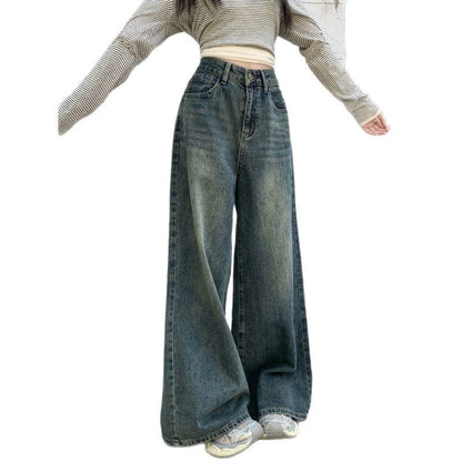 American Retro Straight Wide Leg Jeans